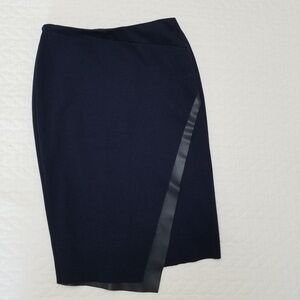 Anthropologie asymmetrical hem straight stretchy pencil skirt